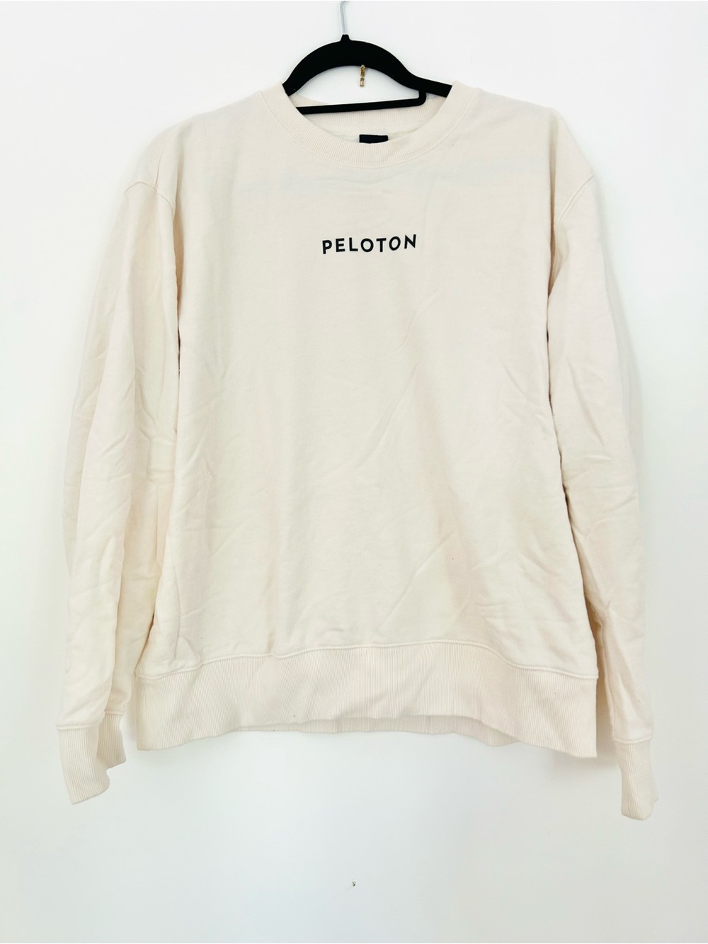 Peloton Women’s Cream Crewneck Sweatshirt size Large